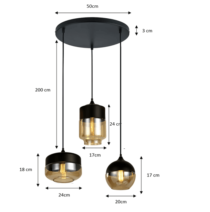 Netjes Tegenslag Ik geloof Sfeervolle Moorea woonkamer hanglamp - 3 lampen | KLIMliving