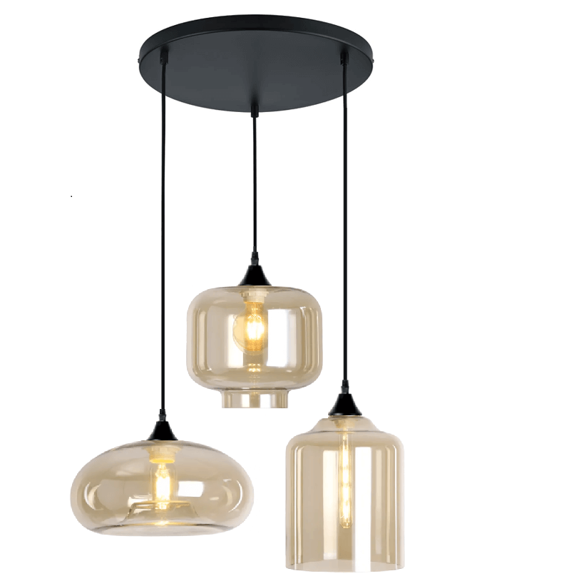 zebra Kenmerkend Verwoesting Design hanglamp glas Chiloé - 3 lampen | KLIMliving